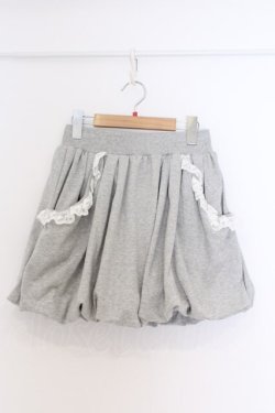 画像1: merry jenny / スウェットバルーンミニスカート  グレー O-26-03-21-1024-LO-SK-IG-OS