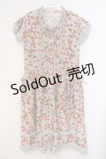 PINK HOUSE / チェリー半袖ワンピース  ブルー O-26-03-21-006-LO-OP-OW-OS