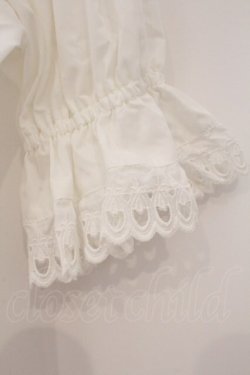 画像3: Moi-meme-Moitie / スカラップコットンレースパフ袖ブラウス 9号 ホワイト O-26-03-21-059-MO-BL-OW-OS