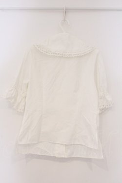 画像4: Moi-meme-Moitie / スカラップコットンレースパフ袖ブラウス 9号 ホワイト O-26-03-21-059-MO-BL-OW-OS