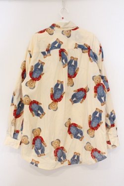 画像4: MEN'S KANEKO ISAO / テディ柄シャツ  アイボリー O-26-03-21-061-LO-BL-IG-OS