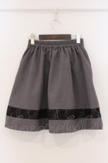 画像3: axes femme / レース切替タックキュロット M グレー×クロ O-26-03-21-066-AX-PA-IG-ZT314 (3)