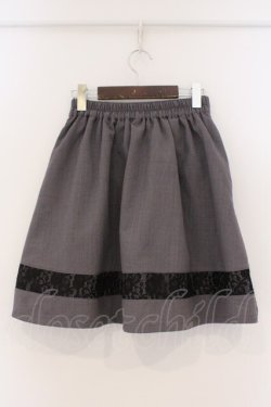 画像3: axes femme / レース切替タックキュロット M グレー×クロ O-26-03-21-066-AX-PA-IG-OS