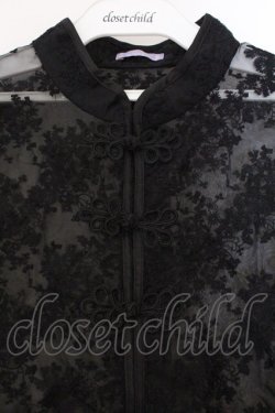 画像2: axes femme kawaii / シースルーチャイナブラウス M クロ O-26-03-21-067-AX-BL-IG-OS