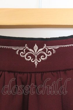 画像2: axes femme / 裾切替タックスカート F ワイン O-26-03-21-068-AX-SK-IG-OS