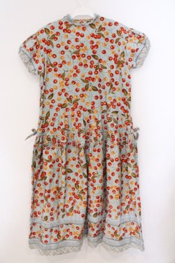 画像5: PINK HOUSE / チェリー半袖ワンピース  ブルー O-26-03-21-006-LO-OP-OW-OS