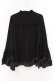 画像4: axes femme / ジャボ風フリルブラウス  クロ O-26-03-21-070-AX-BL-IG-OS (4)