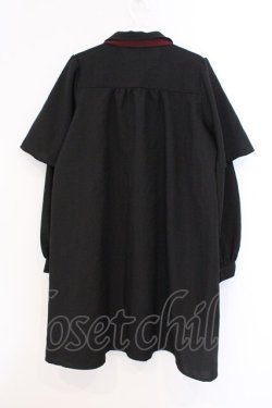 画像3: axes femme / ケープデザインワンピース  クロ×ワイン O-26-03-21-072-AX-OP-IG-OS