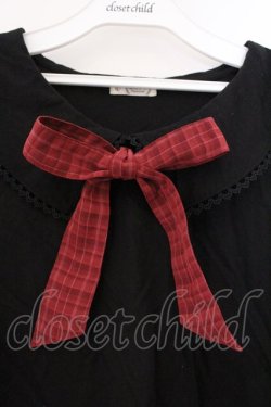 画像2: axes femme / リボン付セーラーワンピース  クロ×アカ O-26-03-21-077-AX-OP-IG-OS