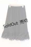 axes femme / レース×プリーツペチスカート  クロ O-26-03-21-080-AX-SK-IG-OS