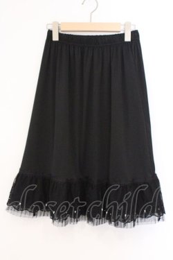 画像1: axes femme / レース×プリーツペチスカート  クロ O-26-03-21-080-AX-SK-IG-OS