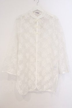 画像1: axes femme kawaii / シースルーチャイナブラウス  シロ O-26-03-21-081-AX-BL-IG-OS