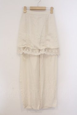 画像1: merry jenny / サテンレイヤードパンツ  オフシロ O-26-03-21-082-LO-PA-IG-OS