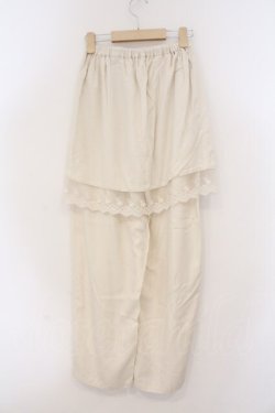 画像3: merry jenny / サテンレイヤードパンツ  オフシロ O-26-03-21-082-LO-PA-IG-OS