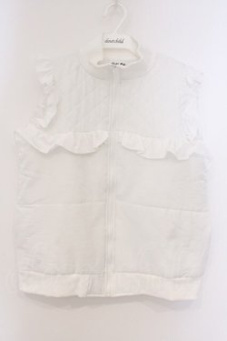 画像1: Fickle Bebe / フリルパディングベスト  シロ O-26-03-21-084-0-TO-IG-OS