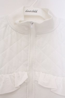 画像2: Fickle Bebe / フリルパディングベスト  シロ O-26-03-21-084-0-TO-IG-OS