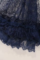 画像3: ATELIER PIERROT / Shirring Princess Sleeve Blouse-Lace-  ネイビー O-26-03-21-086-EL-BL-IG-OS (3)