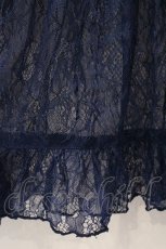 画像4: ATELIER PIERROT / Shirring Princess Sleeve Blouse-Lace-  ネイビー O-26-03-21-086-EL-BL-IG-OS (4)