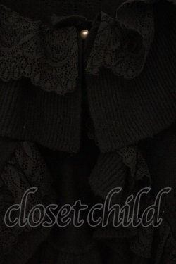 画像2: Chalmiere / クロス透かし編みニットカーデ M クロ O-26-03-21-089-0-TO-OW-OS