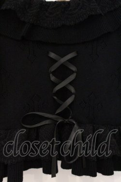 画像5: Chalmiere / クロス透かし編みニットカーデ M クロ O-26-03-21-089-0-TO-OW-OS