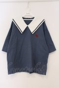 MILKBOY / BIG COLLAR 　トップス  ブルー O-26-03-21-090-MB-TO-OW-OS