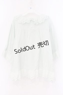 画像3: PINK HOUSE / スカラップレース使いブラウス【お直しあり】  ミント O-26-03-21-008-LO-BL-IG-OS