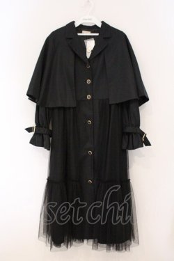 画像1: axes femme POETIQUE / ケープチュールトレンチコート M クロ O-26-03-21-096-AX-CO-IG-OS