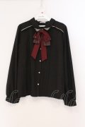 axes femme / リボンセットブラウス L クロ O-26-03-21-103-AX-BL-IG-OS