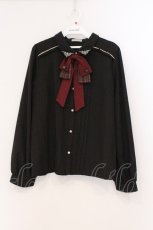 画像1: axes femme / リボンセットブラウス L クロ O-26-03-21-103-AX-BL-IG-ZT563 (1)