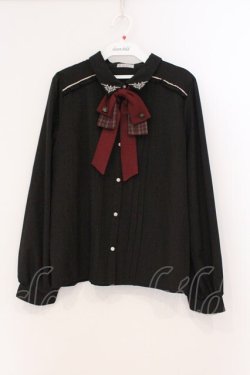 画像1: axes femme / リボンセットブラウス L クロ O-26-03-21-103-AX-BL-IG-OS