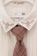 画像2: axes femme / チェック柄ネクタイ付ブラウス F オフシロ O-26-03-21-105-AX-BL-IG-ZT563 (2)