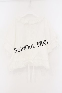 画像5: PINK HOUSE / ローンフリルはしごリボン半袖ブラウス【お直しあり】  シロ O-26-03-21-009-LO-BL-IG-OS