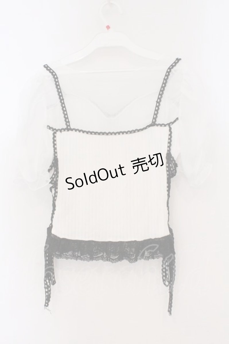 画像4: DimMoire / Gothicチュールトップス  シロ×クロ O-26-03-21-108-0-TO-IG-OS (4)