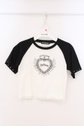 DimMoire / ラインストーンHeartCoreミニT  シロ×クロ O-26-03-21-109-0-TO-IG-OS