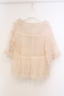 画像3: axes femme / ラメドットドビーブラウス M ピンク O-26-03-21-010-AX-BL-OW-OS