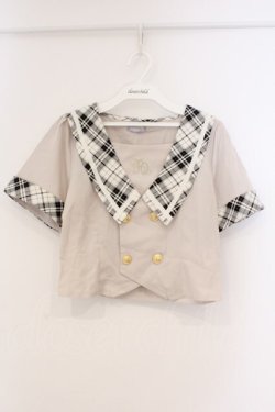 画像1: axes femme POETIQUE / ダブルボタンセーラーブラウス M 生成り O-26-03-21-011-AX-BL-IG-OS