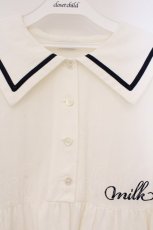 画像2: MILK / Sailorティアードワンピース  シロ O-26-03-21-121-ML-OP-IG-ZT514 (2)