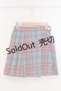 MILK / チェルシー mini スカート  ブルー×レッドチェック O-26-03-21-122-ML-SK-IG-OS