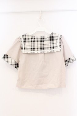 画像3: axes femme POETIQUE / ダブルボタンセーラーブラウス M 生成り O-26-03-21-011-AX-BL-IG-OS