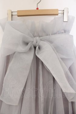 画像2: LA BELLE ETUDE / Odette オーガンジースカート  ミントグレー O-26-03-21-125-GO-SK-IG-OS