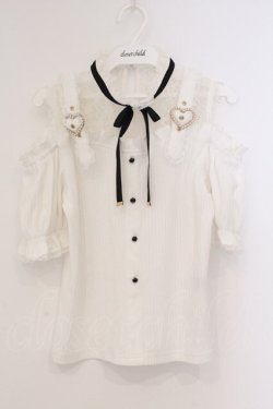 画像1: Rojita / ハートバックルレース切替テレコトップス  シロ O-26-03-21-012-LO-TO-IG-OS