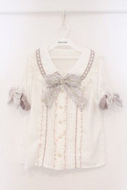 画像1: LIZ LISA / ハートレース襟ブラウス  シロ O-26-03-21-129-LO-BL-IG-OS