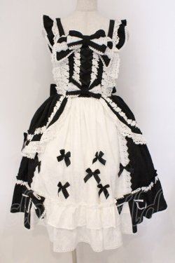 画像1: Chalmiere / ブリリアントローズジャンパースカート  クロ×シロ O-26-03-21-131-0-OP-IG-OS