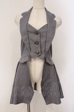 画像1: axes femme POETIQUE / クラシックホルターベスト  グレー O-26-03-21-132-AX-TO-IG-OS
