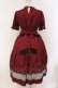 画像4: axes femme kawaii / チャイナ釦ジャガードワンピ  ワイン O-26-03-21-133-AX-OP-IG-OS (4)