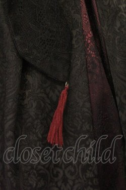 画像3: axes femme kawaii / チャイナジャガードジャンスカ M クロ×ワイン O-26-03-21-134-AX-OP-IG-OS