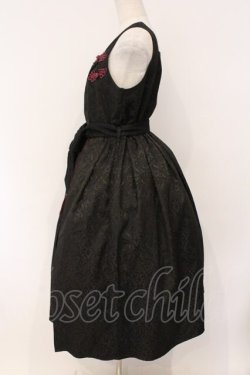 画像4: axes femme kawaii / チャイナジャガードジャンスカ M クロ×ワイン O-26-03-21-134-AX-OP-IG-OS