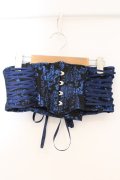 ATELIER PIERROT / Grim Shadows Corset  ネイビー×ブラック O-26-03-21-135-EL-ZA-IG-OS