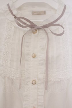 画像2: axes femme POETIQUE / フリルボリューム袖ブラウス  シロ×ピンク O-26-03-21-013-AX-BL-IG-OS