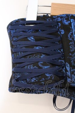 画像3: ATELIER PIERROT / Grim Shadows Corset  ネイビー×ブラック O-26-03-21-135-EL-ZA-IG-OS